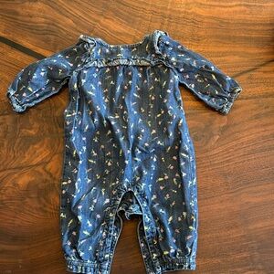 Gap floral denim outfit 3-6 months